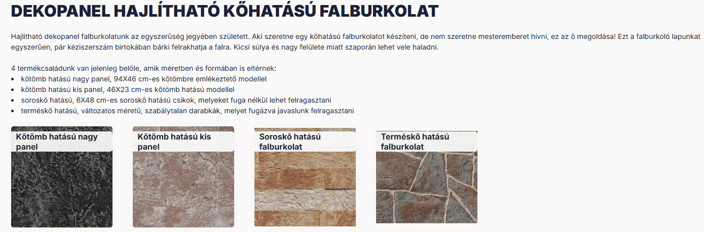 Kőhatású falburkolat: természetes megjelenés, modern kivitelezés